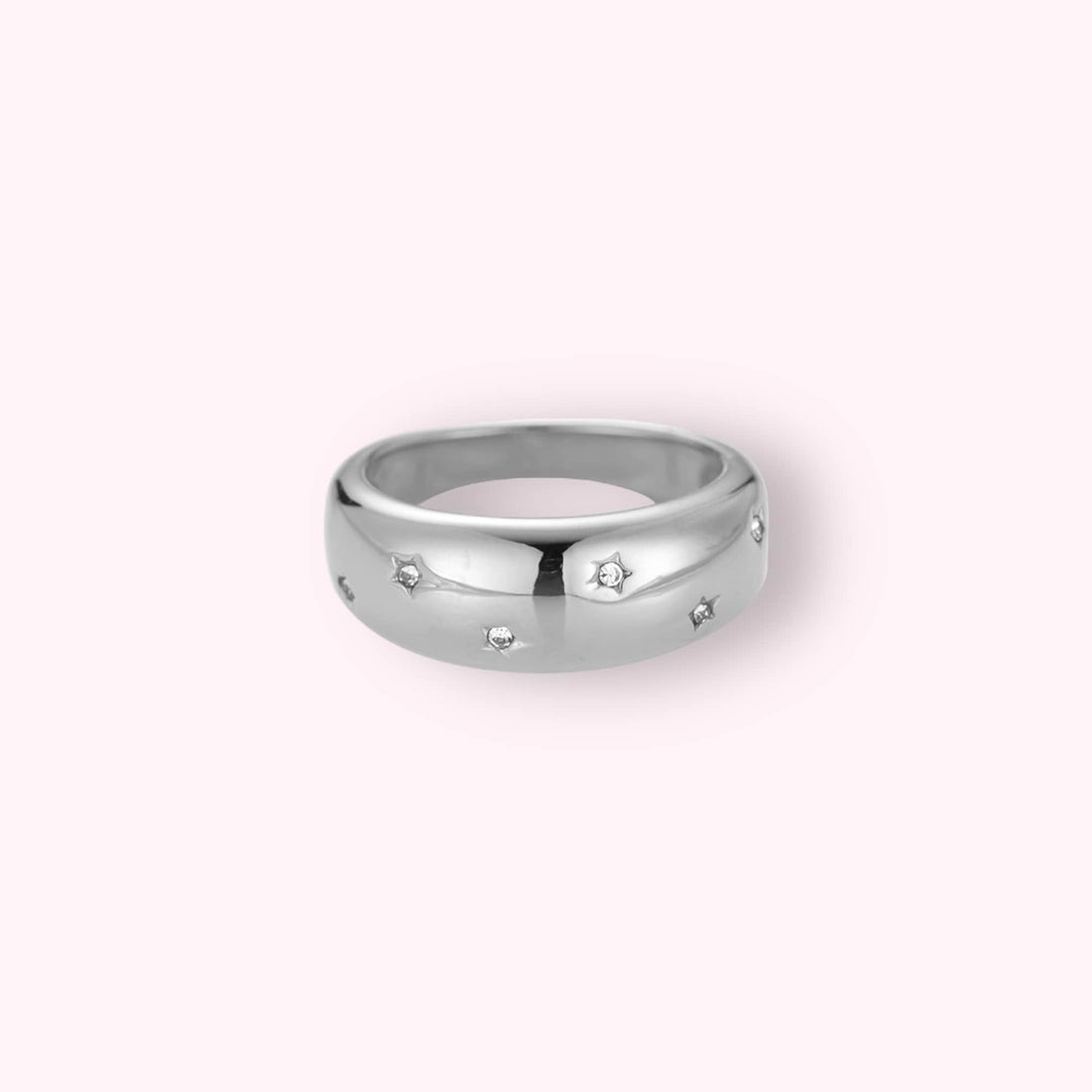 Big Stars Ring Zilver