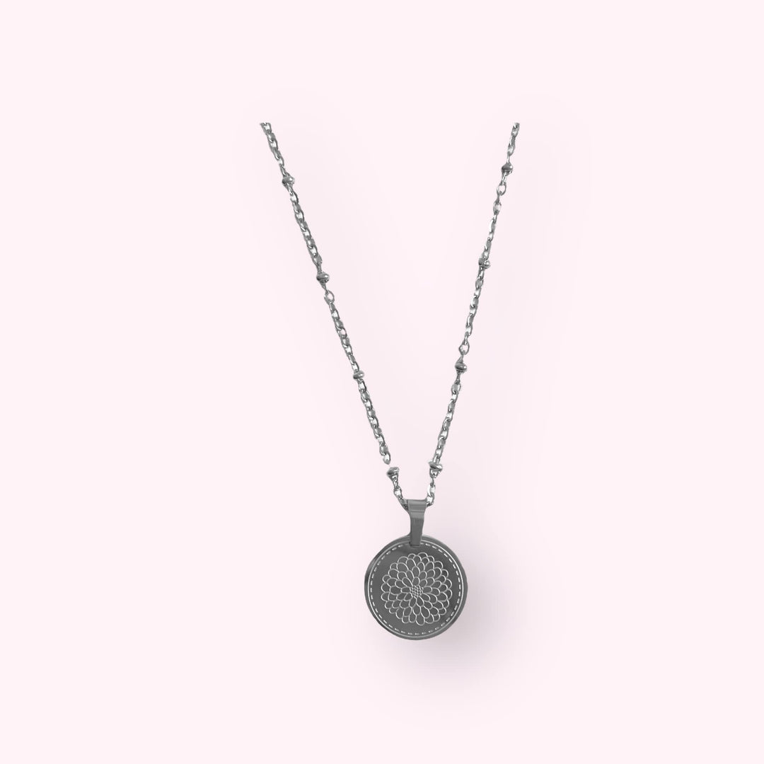 November Geboortebloem Ketting Zilver