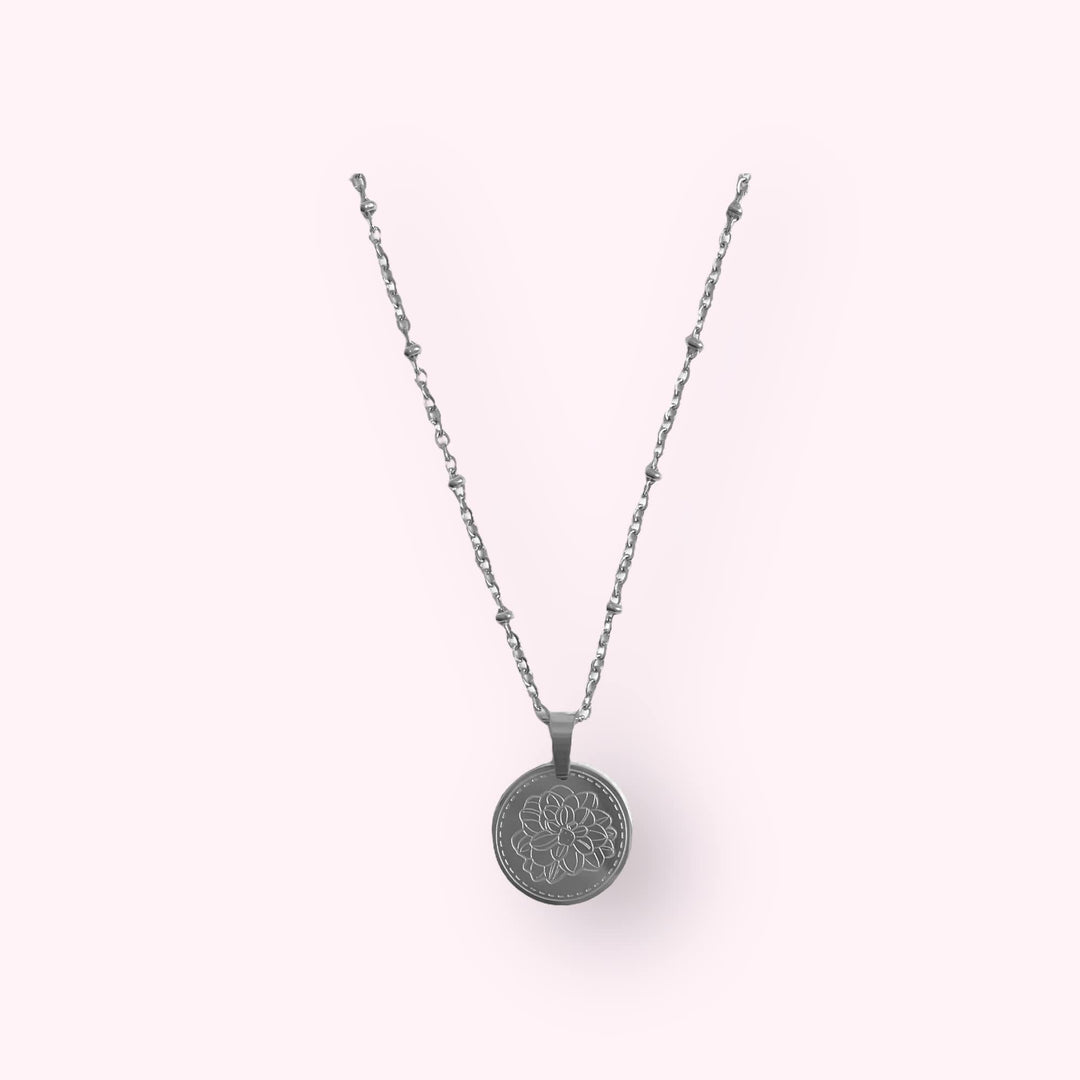 Oktober Geboortebloem Ketting Zilver