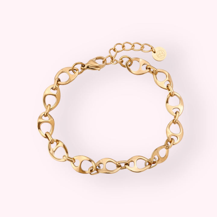 Abstract Chain Armband Goud