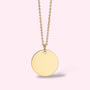 Big Coin Pendant Ketting Goud