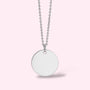 Big Coin Pendant Ketting Zilver