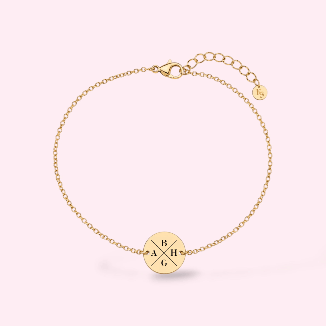 Coin Pendant Armband Goud