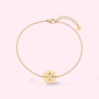 Coin Pendant Armband Goud