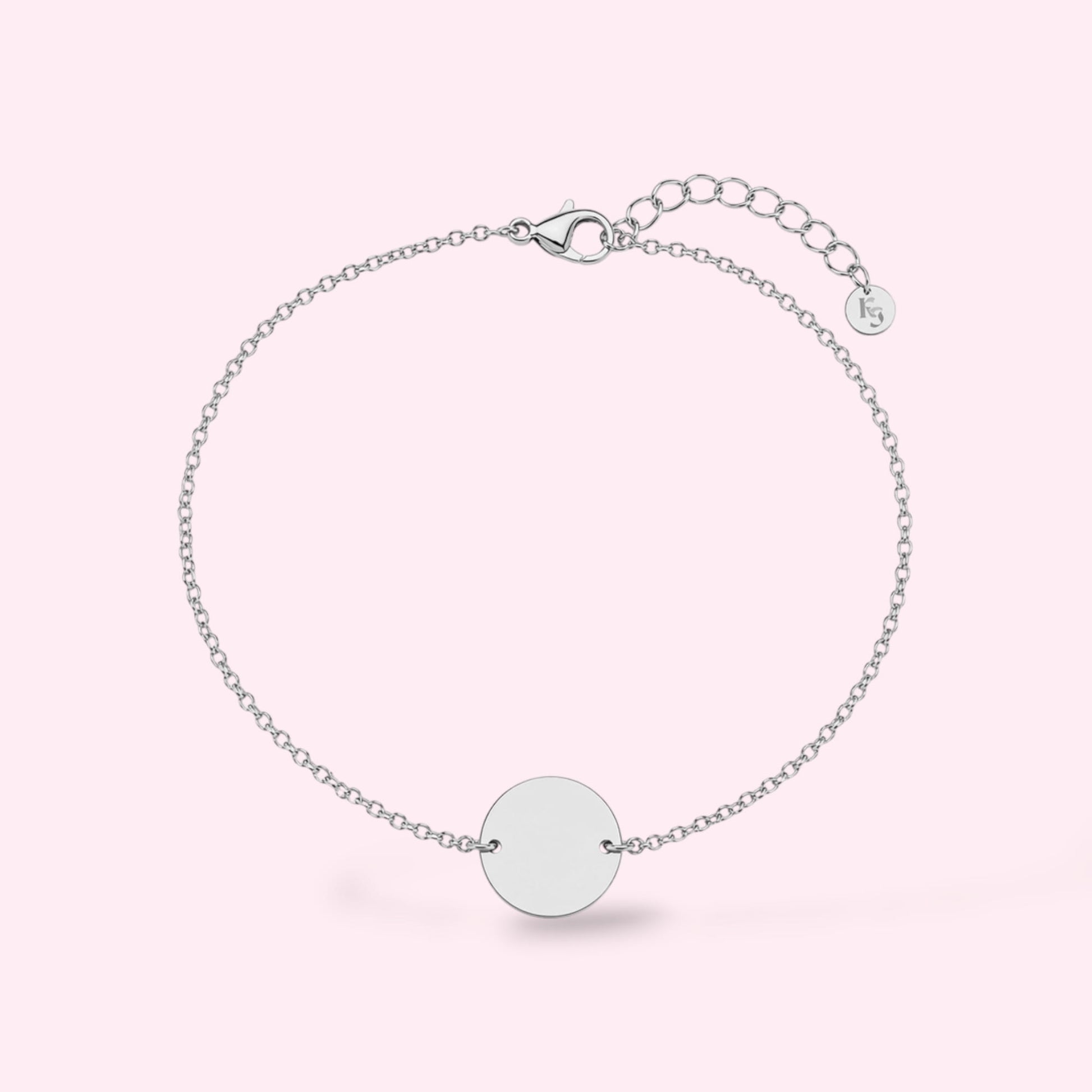 Coin Pendant Armband Zilver