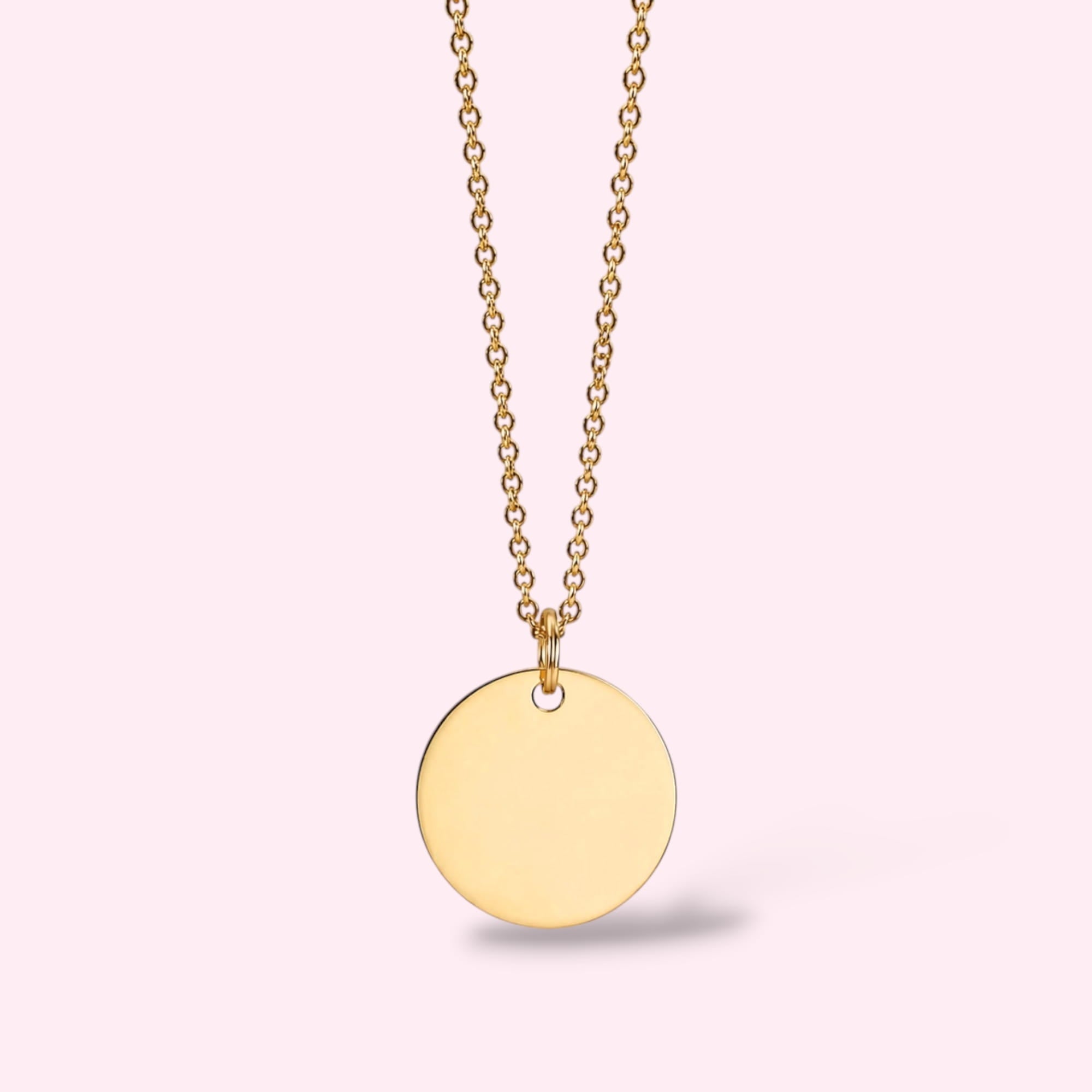 Coin Pendant Ketting Goud