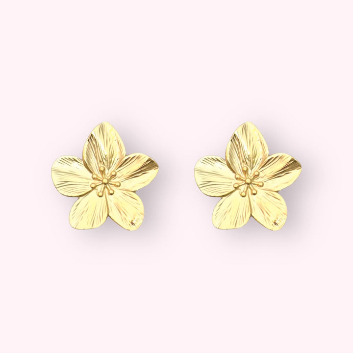 Flower Oorbellen Goud