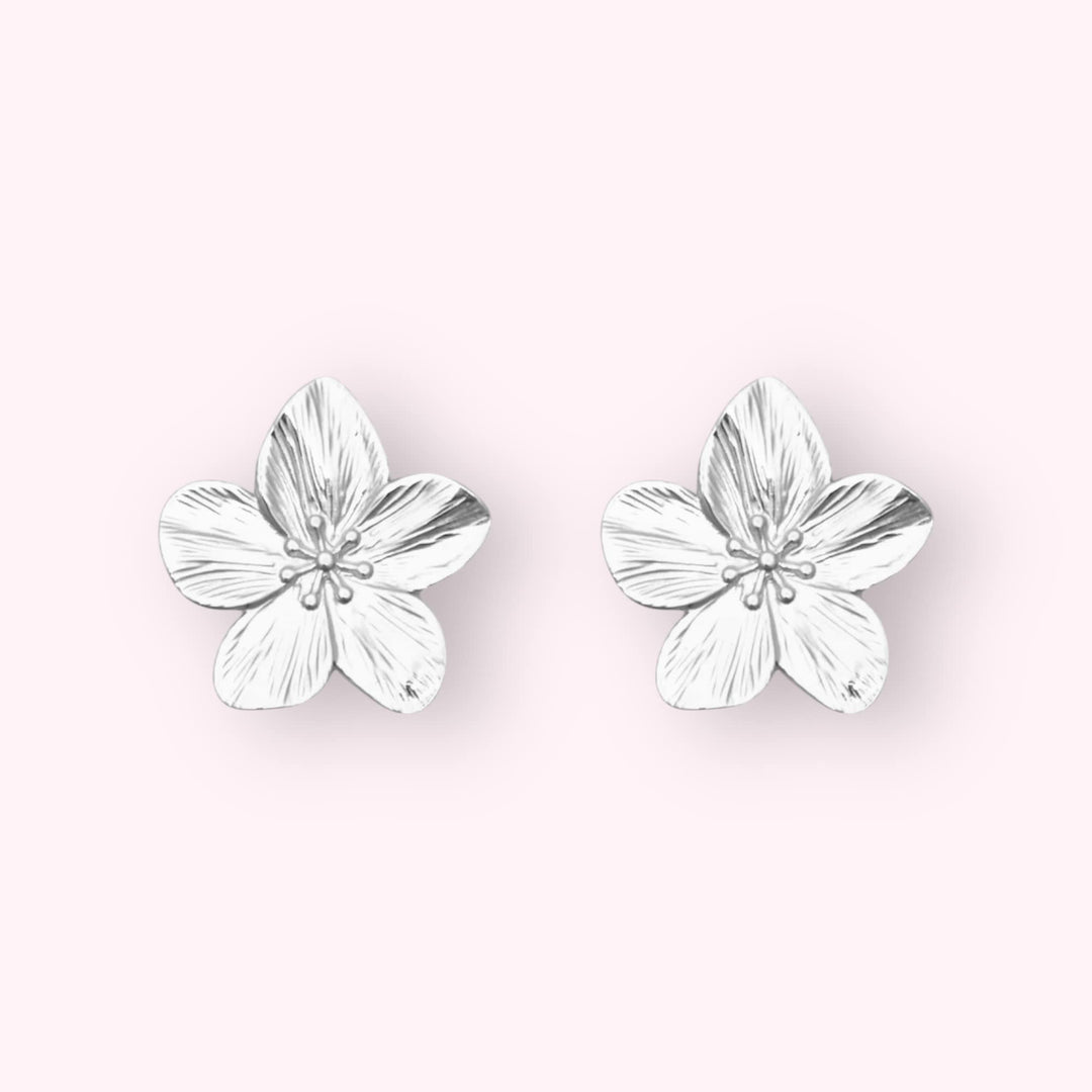 Flower Oorbellen Zilver