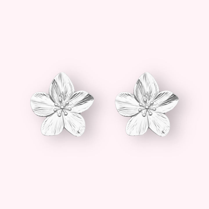 Flower Oorbellen Zilver
