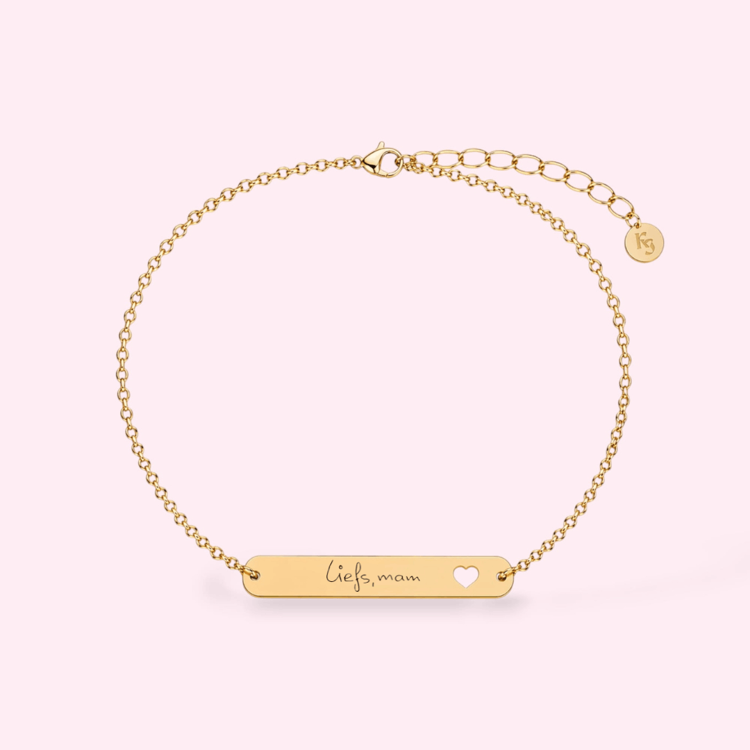 Heart Bar Armband Goud