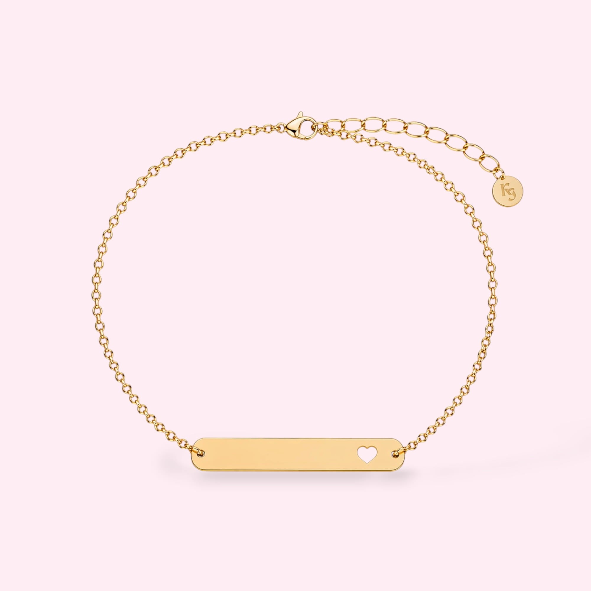 Heart Bar Armband Goud