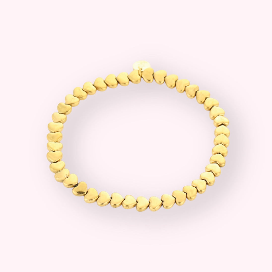 Heart Beads Armband Goud