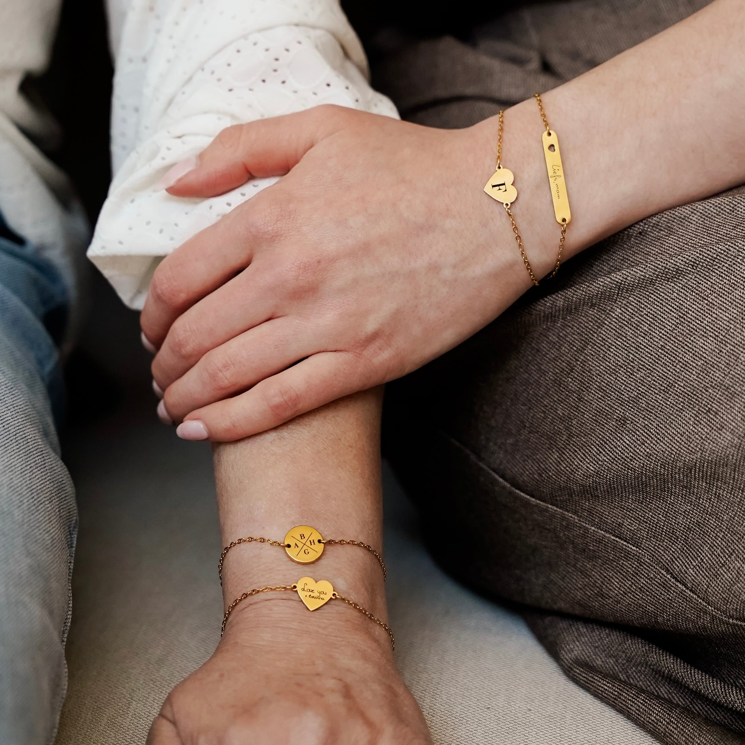 Heart Pendant Armband Goud