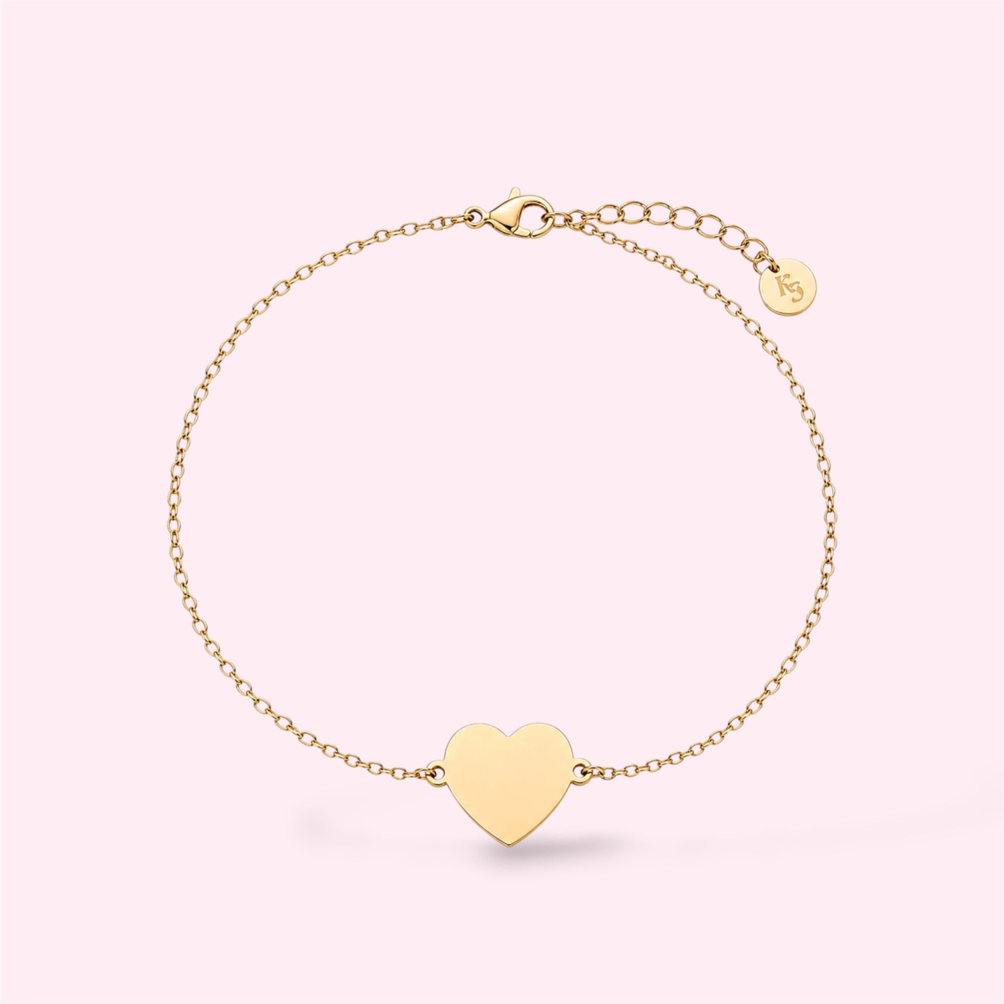 Heart Pendant Armband Goud