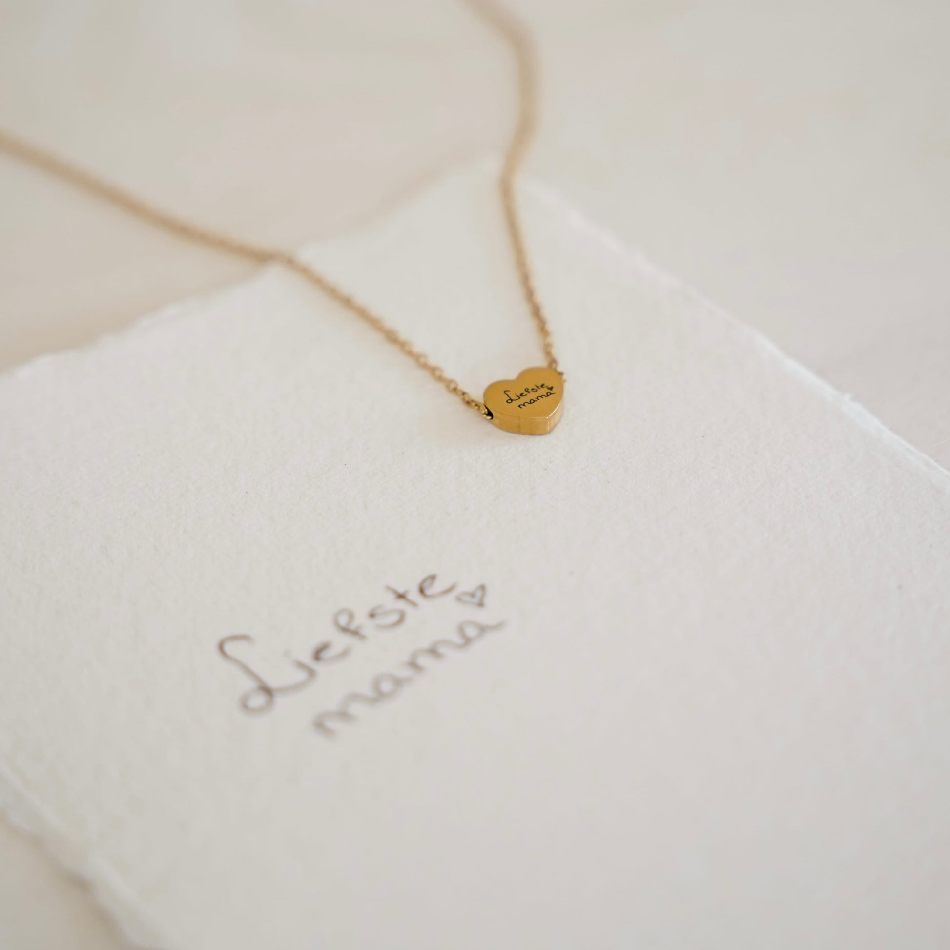 Heart Pendant Ketting Goud