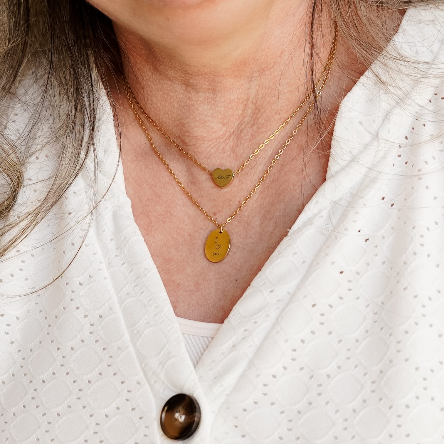 Heart Pendant Ketting Goud
