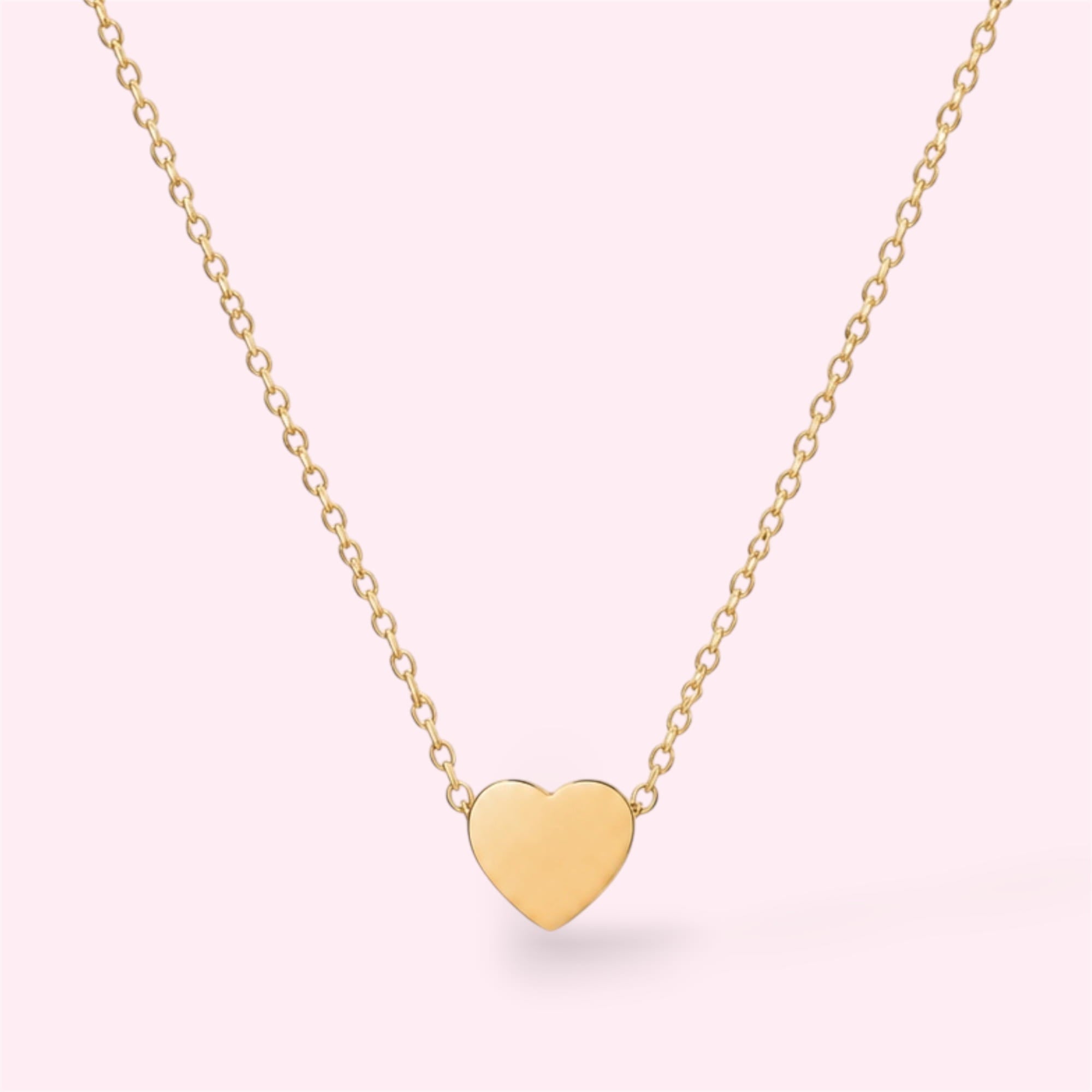 Heart Pendant Ketting Goud