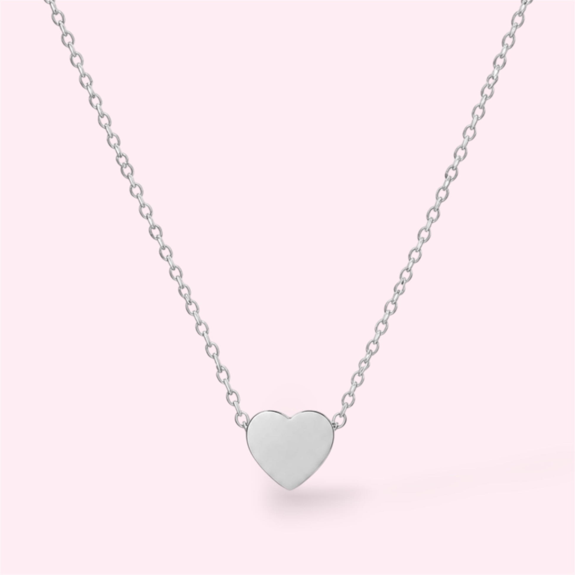 Heart Pendant Ketting Zilver