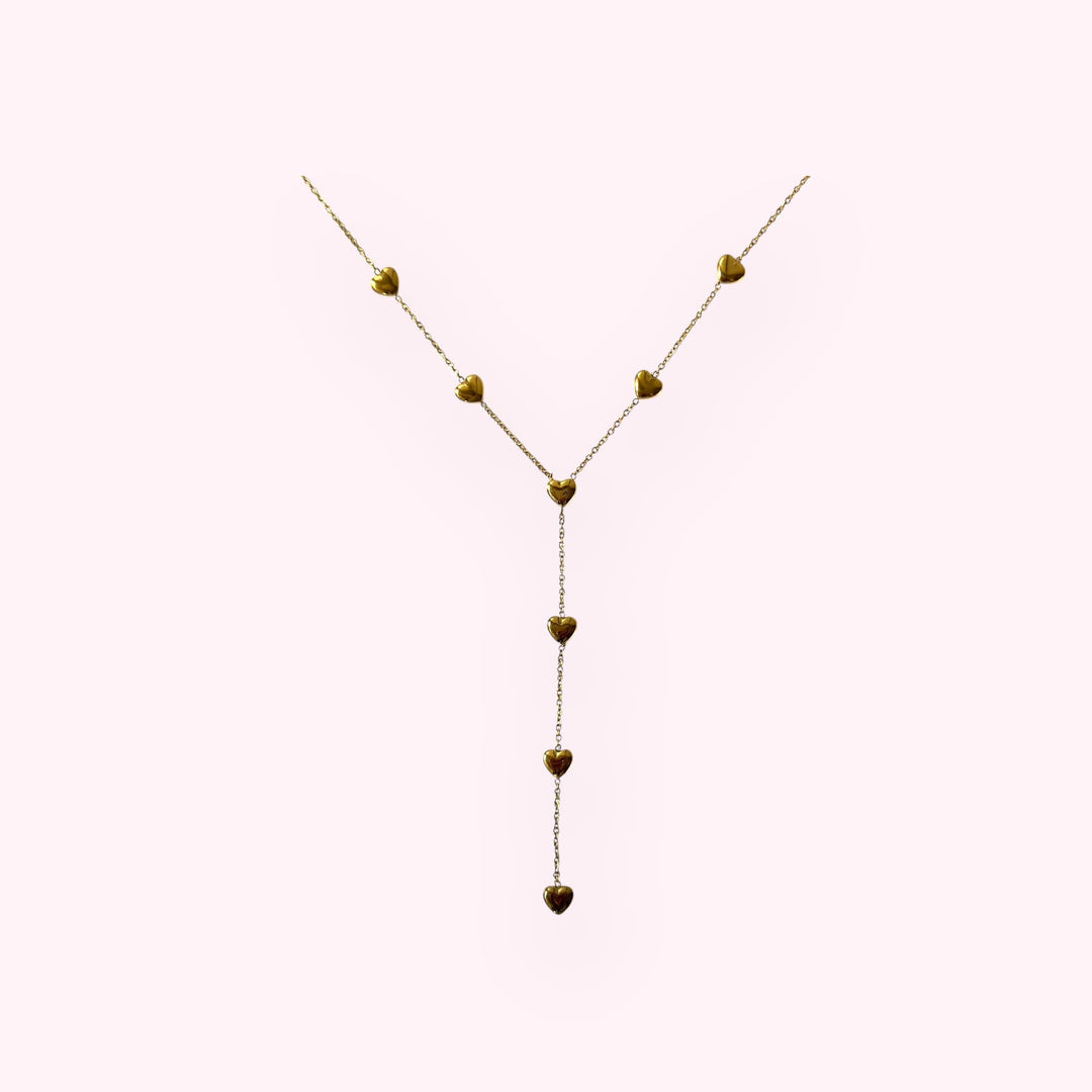 Hearts Drop Ketting Goud