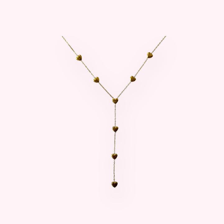 Hearts Drop Ketting Goud