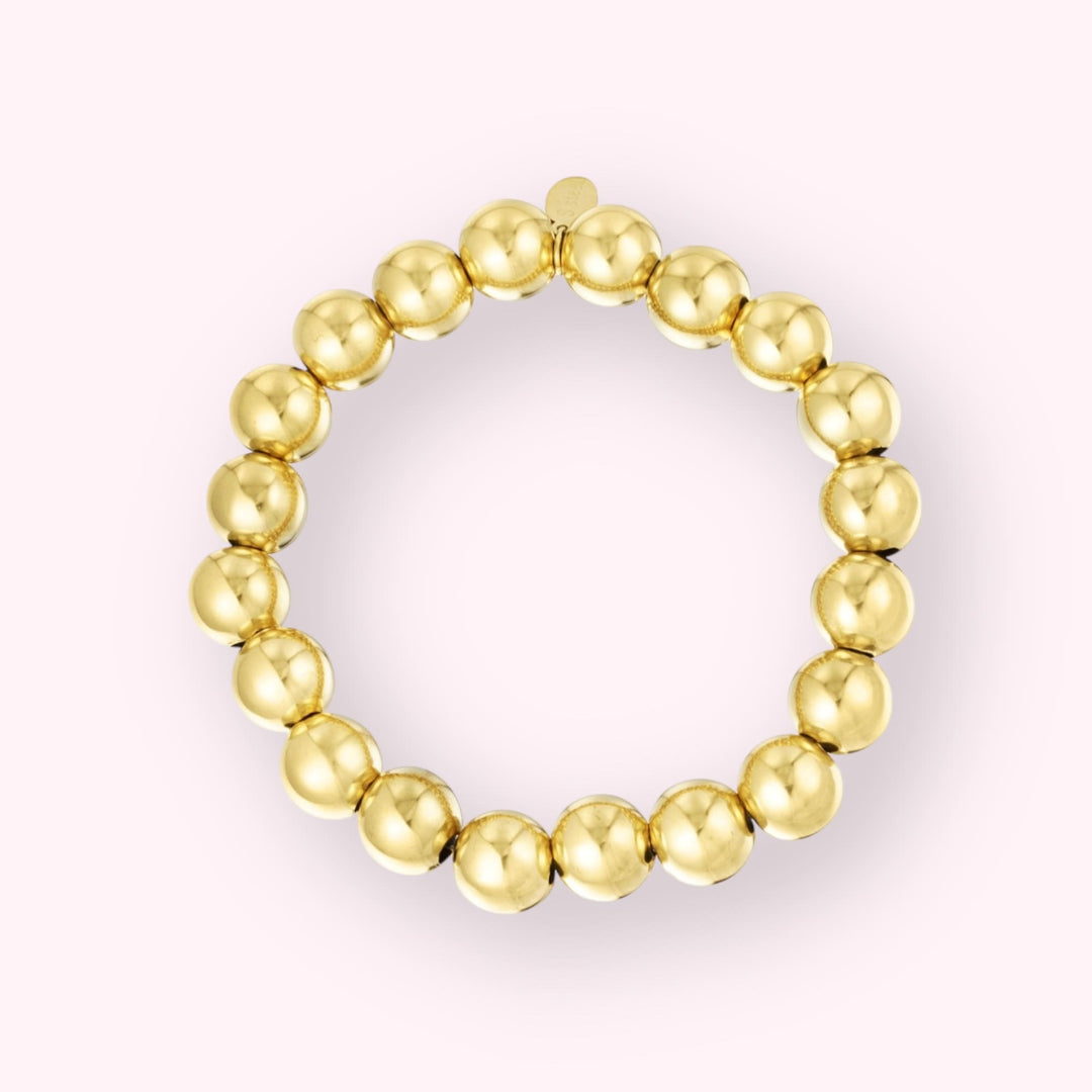 Large Beads Armband Goud