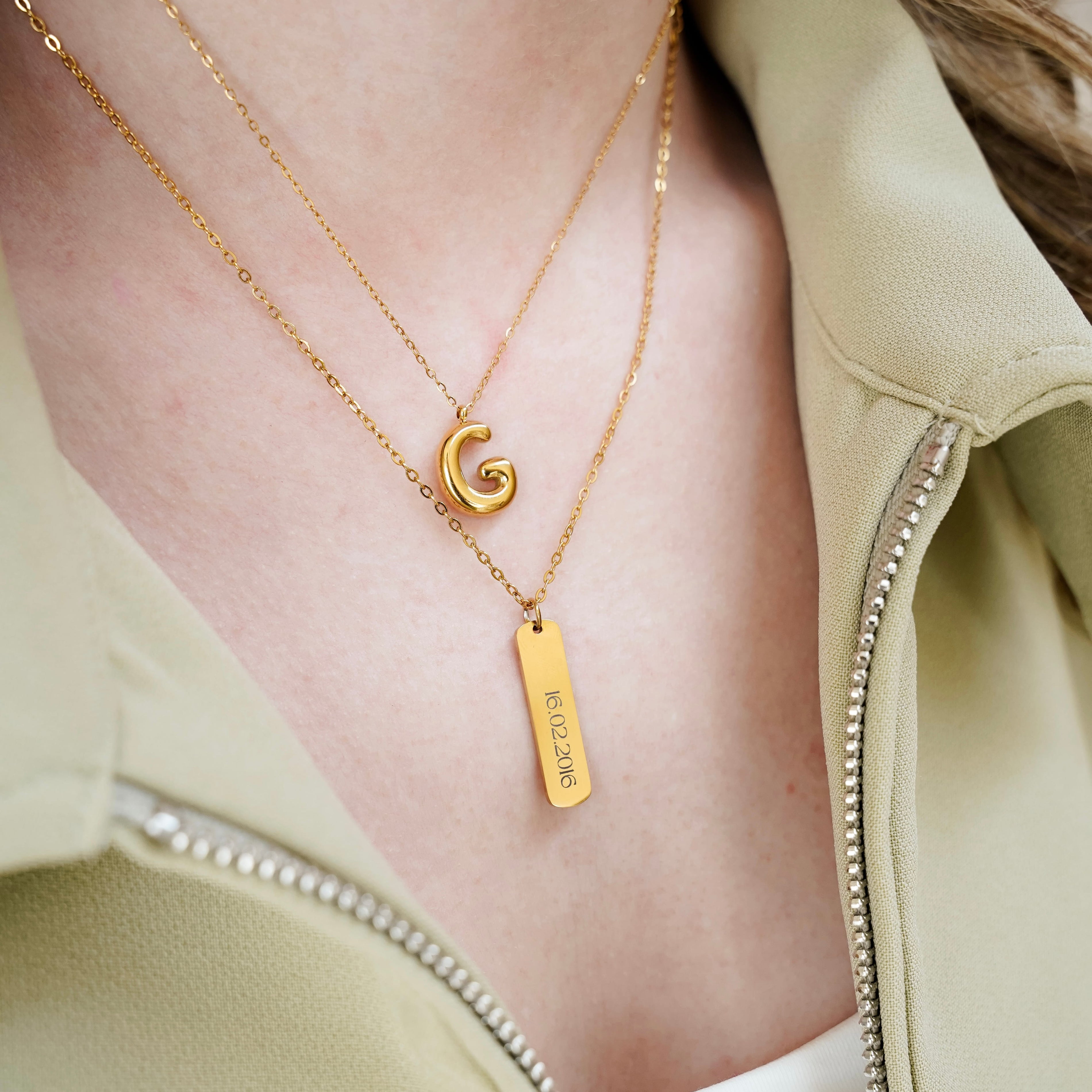 Mini Bubble Ketting Goud