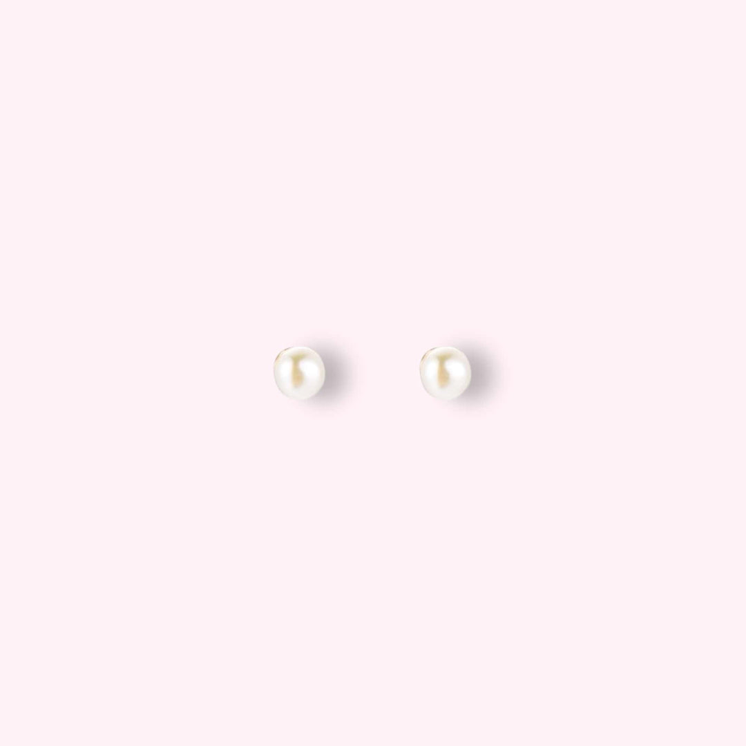 Pearl Stud Oorbellen Goud