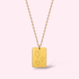 Rectangle Pendant Ketting Engraved