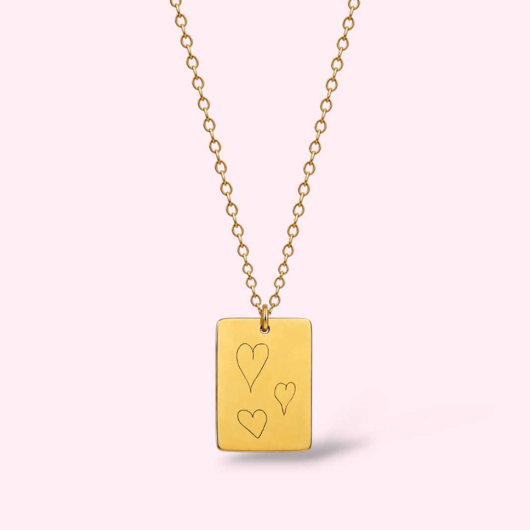 Rectangle Pendant Ketting Engraved
