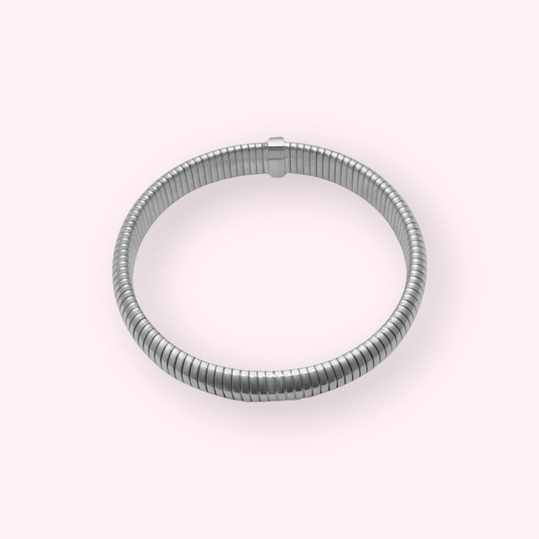 Single Snake Bangle Zilver